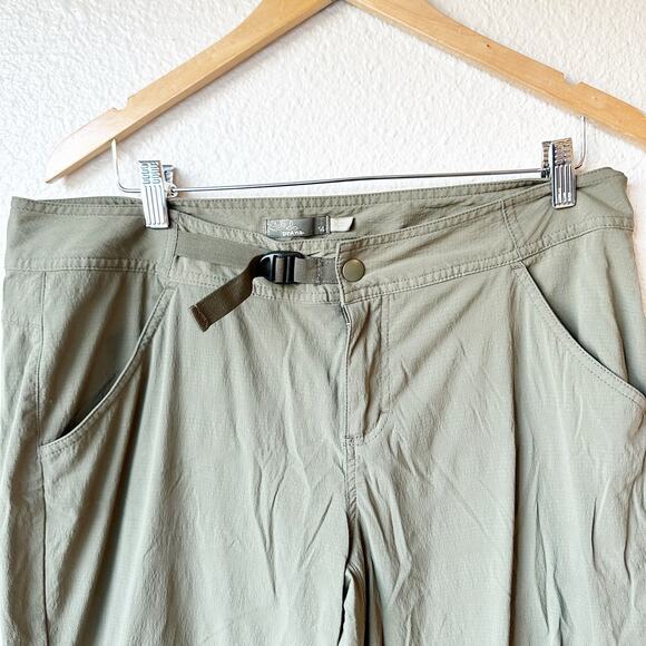 PrAna Jasmine Knicker 3/4 Capri Pants Green W4JASK113 Womens Size 14 Stretch - Picture 4 of 13